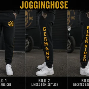 Black Rider Member Jogginghose in Vorder- und Seitenansicht