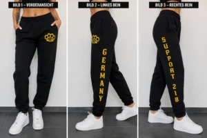 Support Jogginghose in Vorder- und Seitenansicht